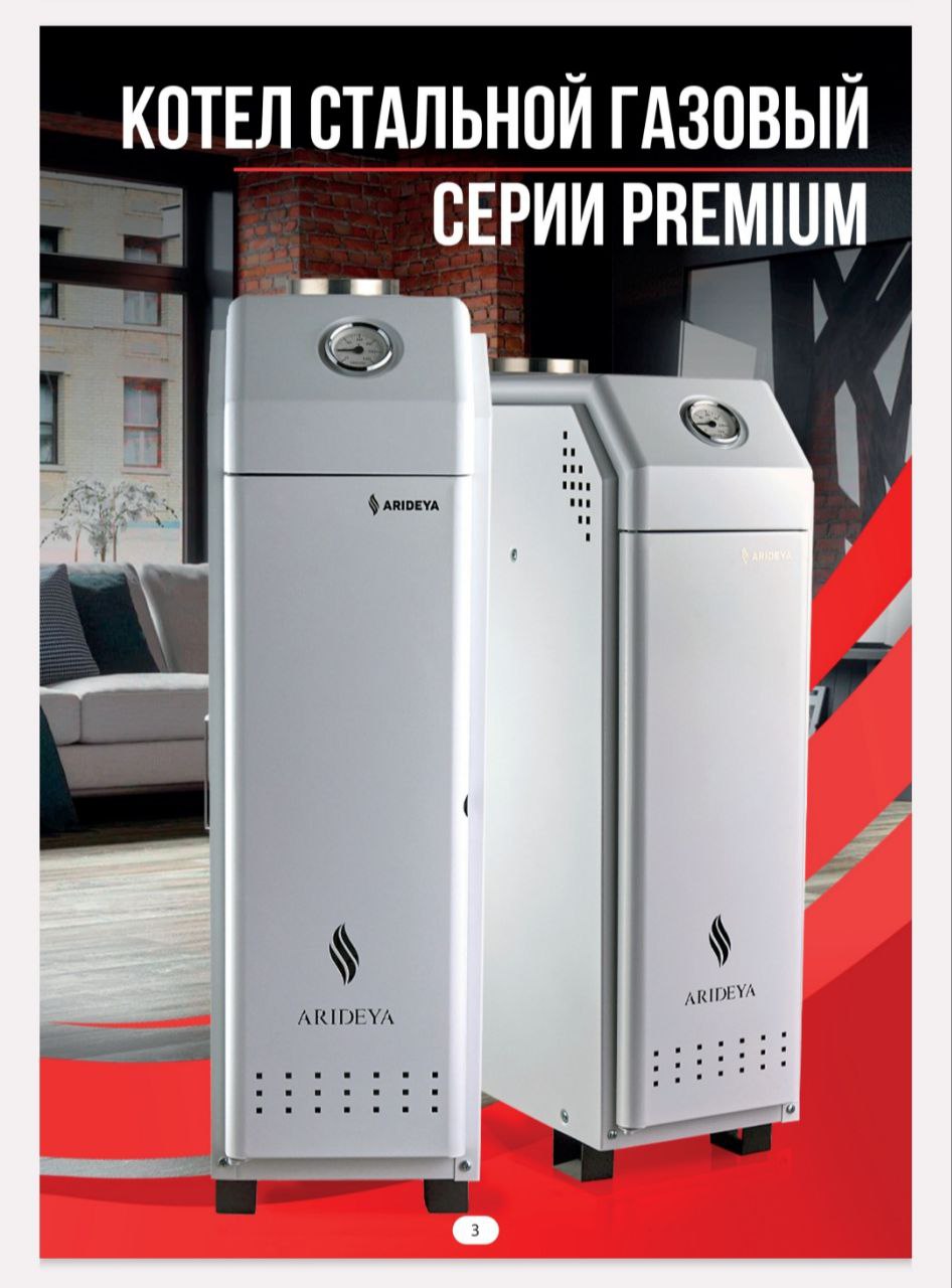 Котел отопительный газовый водогрейный ARIDEYA КС-Г-12 СН Premium