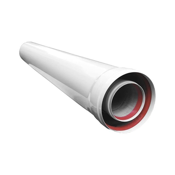Удлинитель дымохода коакс. 80/125 L=500 мм